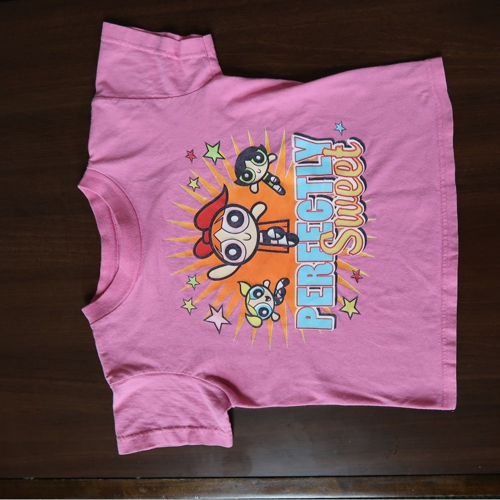 Rare Vintage Pink Powerpuff Girls Kids T-Shirt